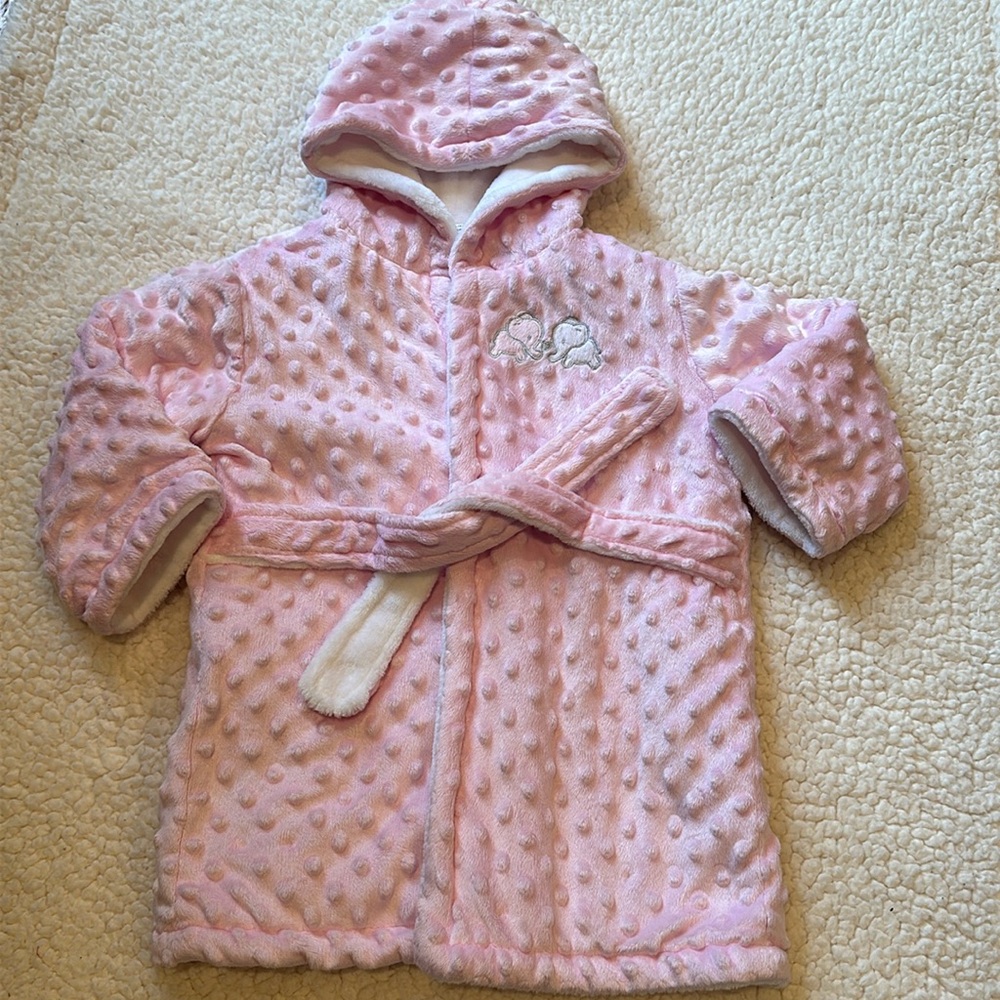 Baby robe pink 18-24 months